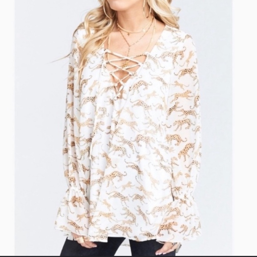 Show Me Your MuMu mucci leopard cat tunic, small, New with tags